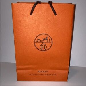 Hermes Gift Shopping Bag orange and black excellent condition